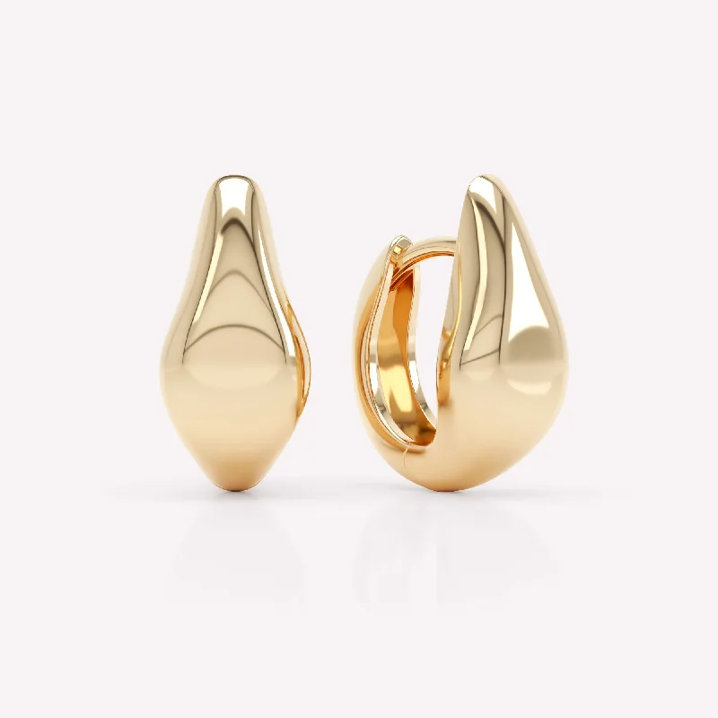 Huggie hoop earringsCurve Polished 18K Gold Huggies