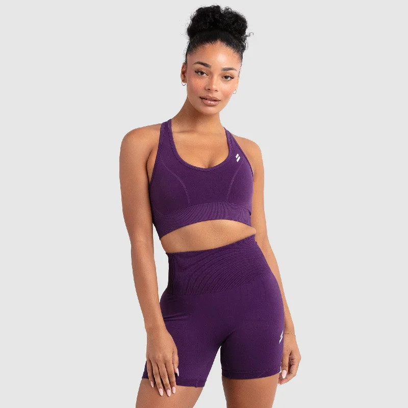 Sequin - Embellished Women's Crop Top in Black for a Glamorous Party LookHyperflex 2 Crop - Plum Sequin - Embellished Women's Crop Top in Black for a Glamorous Party LookHyperflex 2 Crop - Plum