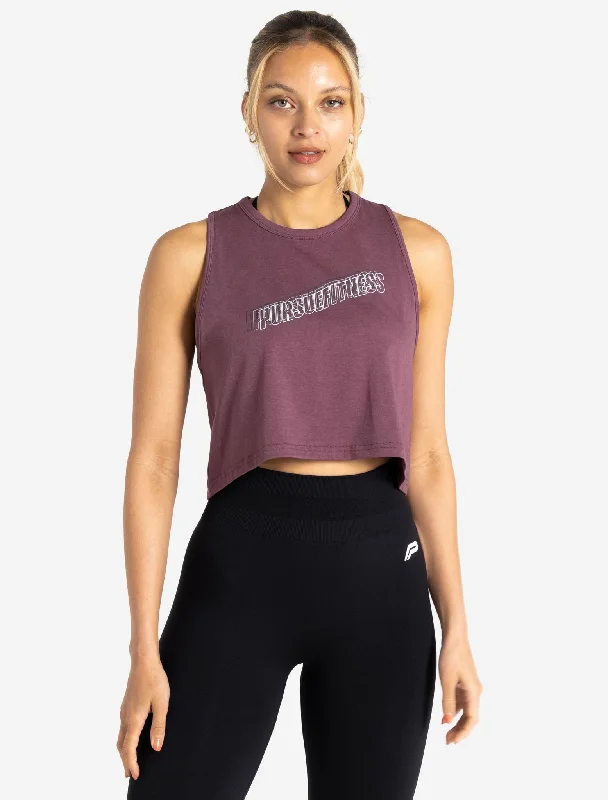 Off - Shoulder Women's Crop Top in Navy for a Chic and Trendy Beach EnsembleWave Crop Tank - Plum Off - Shoulder Women's Crop Top in Navy for a Chic and Trendy Beach EnsembleWave Crop Tank - Plum