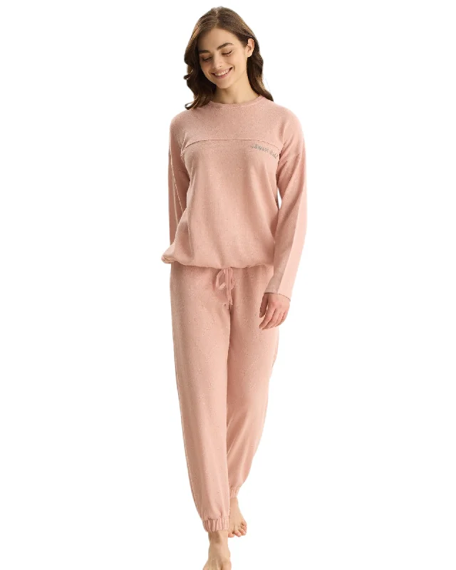 Plus Size Women's Drawstring - Waist Loungewear Pants in Soft FabricsClassic Winter Pajama Set with Long Sleeve Top and Pants Plus Size Women's Drawstring - Waist Loungewear Pants in Soft FabricsClassic Winter Pajama Set with Long Sleeve Top and Pants