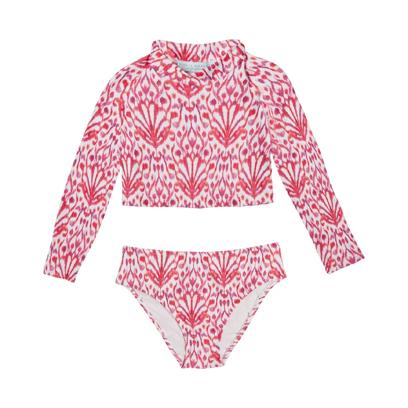 Sheer Mesh Women's Crop Top in White for a Sexy and Alluring Summer LookGIRL'S LONG SLEEVE CROP TOP BIKINI IKAT Sheer Mesh Women's Crop Top in White for a Sexy and Alluring Summer LookGIRL'S LONG SLEEVE CROP TOP BIKINI IKAT