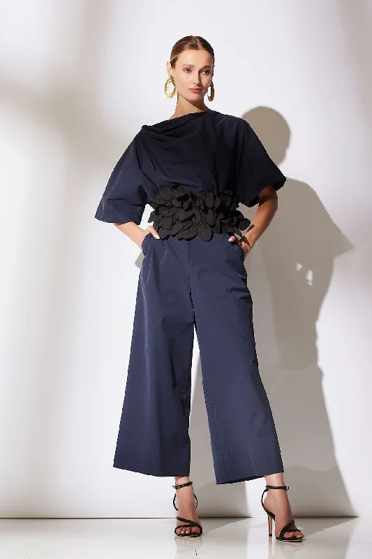 Plus Size Women's Patchwork - Design Jeans for a Unique AppearanceTech Cotton Taffeta Pull Over Cropped Pants Plus Size Women's Patchwork - Design Jeans for a Unique AppearanceTech Cotton Taffeta Pull Over Cropped Pants