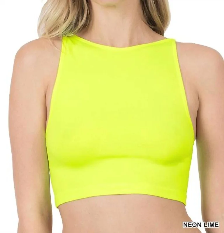 Plus - Size Women's Ruffled Crop Top in Pink for a Feminine and Flirty AppearanceSeamless Crop Top Bralette In Neon Lime Plus - Size Women's Ruffled Crop Top in Pink for a Feminine and Flirty AppearanceSeamless Crop Top Bralette In Neon Lime