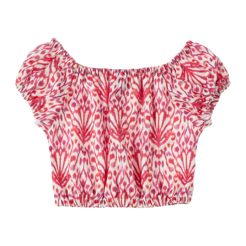 Long - Sleeve Women's Ribbed Crop Top in Beige for a Stylish and Cozy Fall OutfitGIRL'S CROP TOP IKAT Long - Sleeve Women's Ribbed Crop Top in Beige for a Stylish and Cozy Fall OutfitGIRL'S CROP TOP IKAT