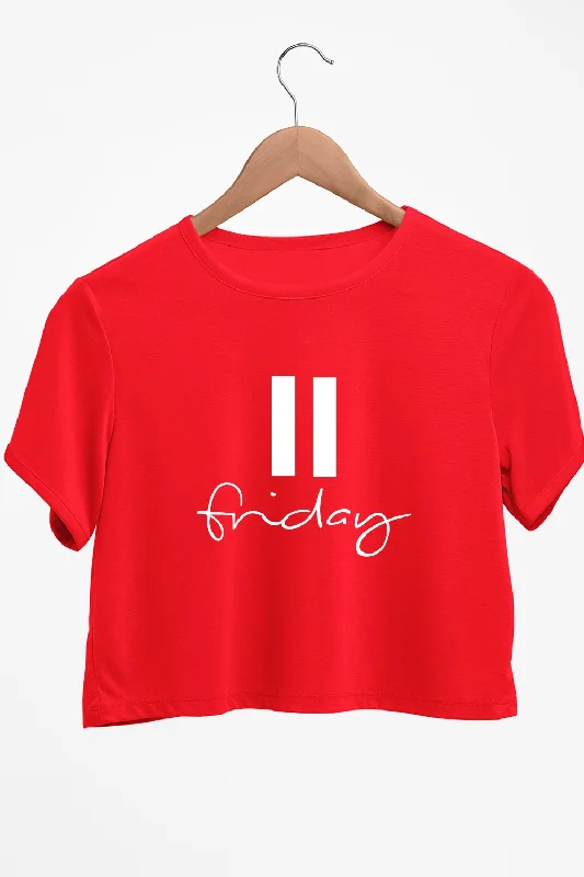 Striped Women's Crop Top in Navy and White for a Nautical and Timeless StyleFriday Graphic Printed Red Crop Top Striped Women's Crop Top in Navy and White for a Nautical and Timeless StyleFriday Graphic Printed Red Crop Top