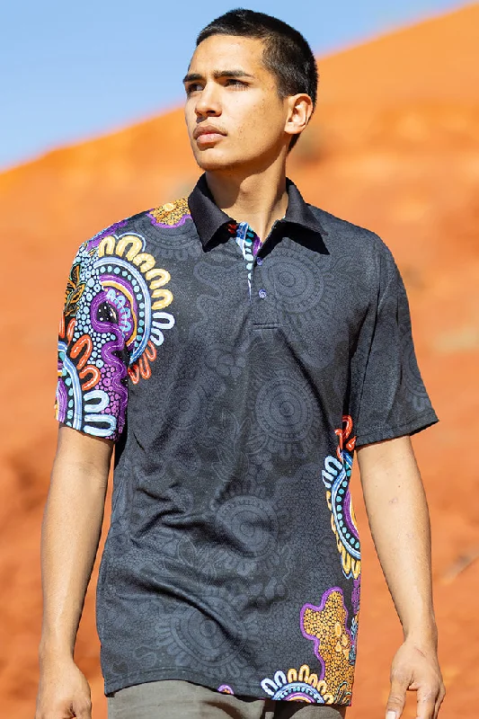 Puffed - sleeve polo shirt for a fashionable silhouetteCelebration Black Bamboo Essence Unisex Polo Shirt Puffed - sleeve polo shirt for a fashionable silhouetteCelebration Black Bamboo Essence Unisex Polo Shirt