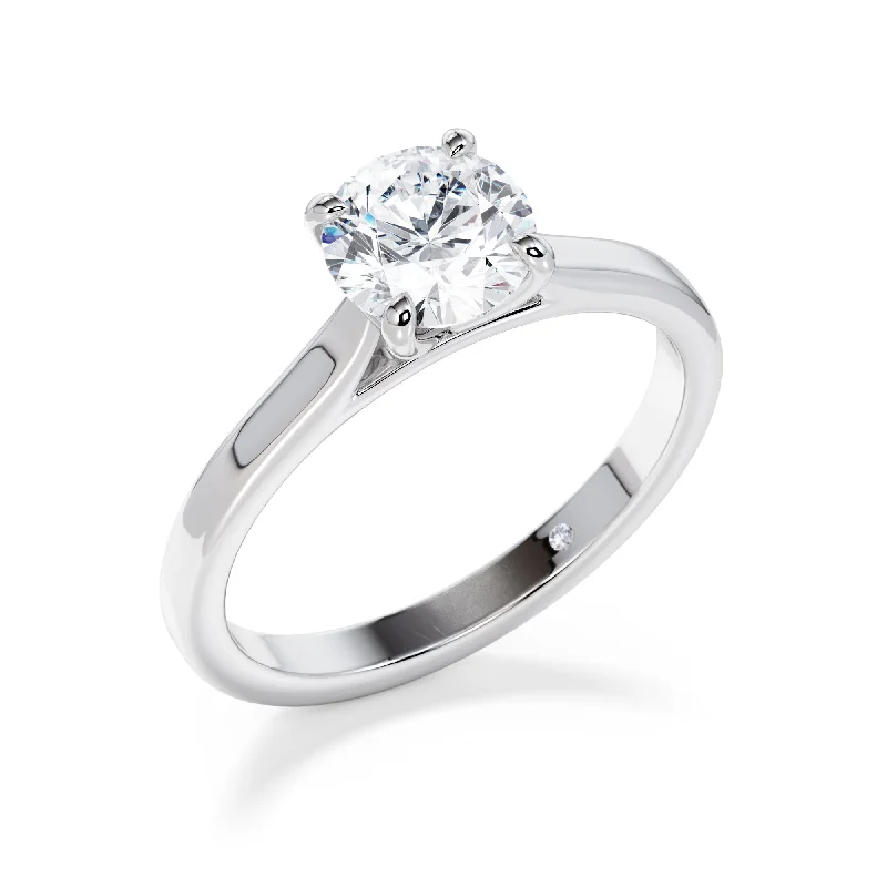Pink diamond engagement ring in a rose - gold band with white - gold accentsKnightsbridge (Lab Grown) Pink diamond engagement ring in a rose - gold band with white - gold accentsKnightsbridge (Lab Grown)
