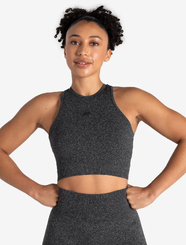 Puff - Sleeve Women's Crop Top in Pastel Green for a Retro and Fashion - Forward OutfitForm Seamless Crop Tank - Black Marl Puff - Sleeve Women's Crop Top in Pastel Green for a Retro and Fashion - Forward OutfitForm Seamless Crop Tank - Black Marl