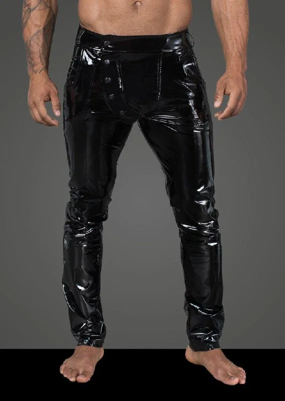 Plus Size Women's Metallic - Finish Joggers for a Stylish LoungeLong Elastic PVC pants Plus Size Women's Metallic - Finish Joggers for a Stylish LoungeLong Elastic PVC pants