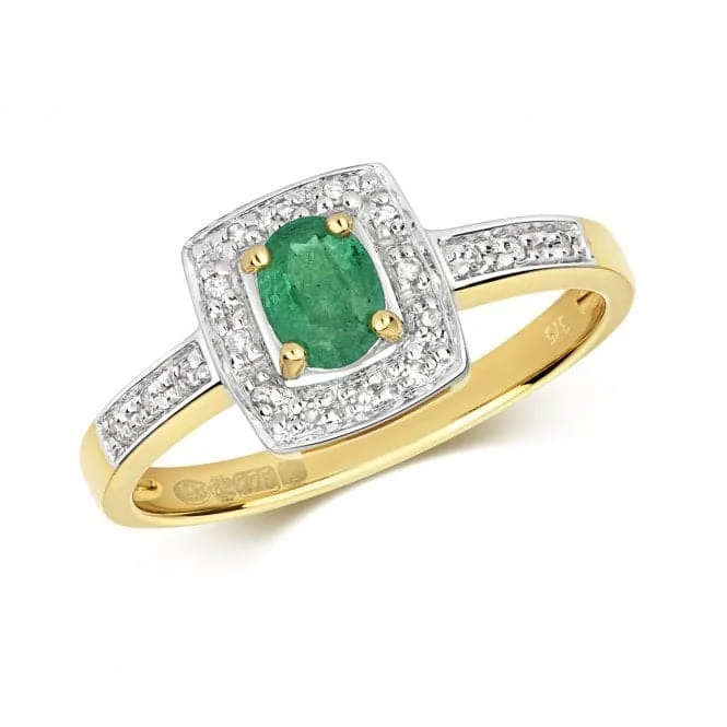 Chunky Fashion Rings in Copper with Geometric Patterns for a Bold AccessoryDiamond & Oval Emerald Cushion Ring RD295E