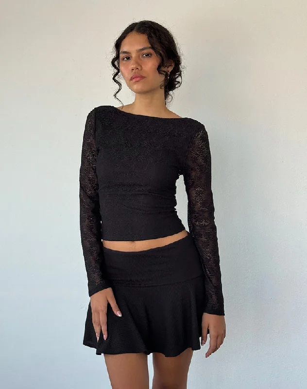 Button - Down Women Long Sleeve Top for a Classic StyleXiabon Backless Long Sleeve Top in Lace Black Button - Down Women Long Sleeve Top for a Classic StyleXiabon Backless Long Sleeve Top in Lace Black