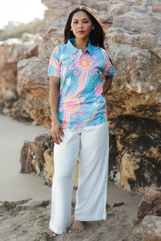 Women's classic white cotton polo shirt for casual outingsEndless Summer Women's Fitted Polo Shirt Women's classic white cotton polo shirt for casual outingsEndless Summer Women's Fitted Polo Shirt