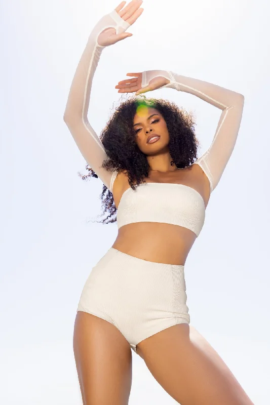 Kimono - style cover ups for an Asian - inspired beach lookMermaid Mesh Shrug - Coconut Cream Kimono - style cover ups for an Asian - inspired beach lookMermaid Mesh Shrug - Coconut Cream