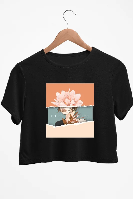 Long - Sleeve Women's Ribbed Crop Top in Beige for a Stylish and Cozy Fall OutfitPretty Hurts Graphic Printed Black Crop Top Long - Sleeve Women's Ribbed Crop Top in Beige for a Stylish and Cozy Fall OutfitPretty Hurts Graphic Printed Black Crop Top
