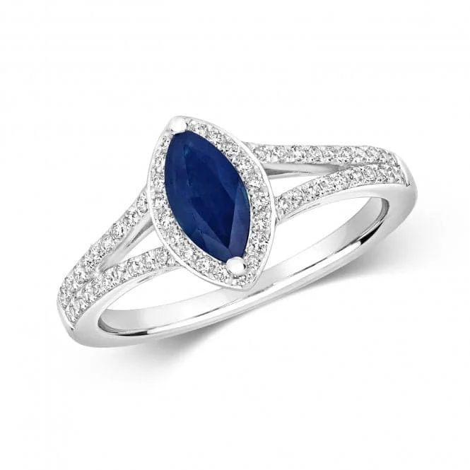 Enamel - Coated Fashion Rings in Bright Colors with Animal - Print PatternsDiamond Cluster Marquise Sapphire Ring RDQ419WS