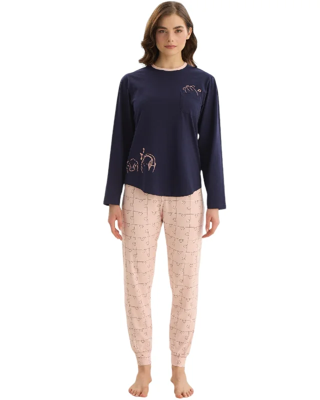 Straight - Leg Women's Vegan Leather Pants for a Chic LookCozy and Stylish Long Sleeve Pajama Set with Printed Pants Straight - Leg Women's Vegan Leather Pants for a Chic LookCozy and Stylish Long Sleeve Pajama Set with Printed Pants