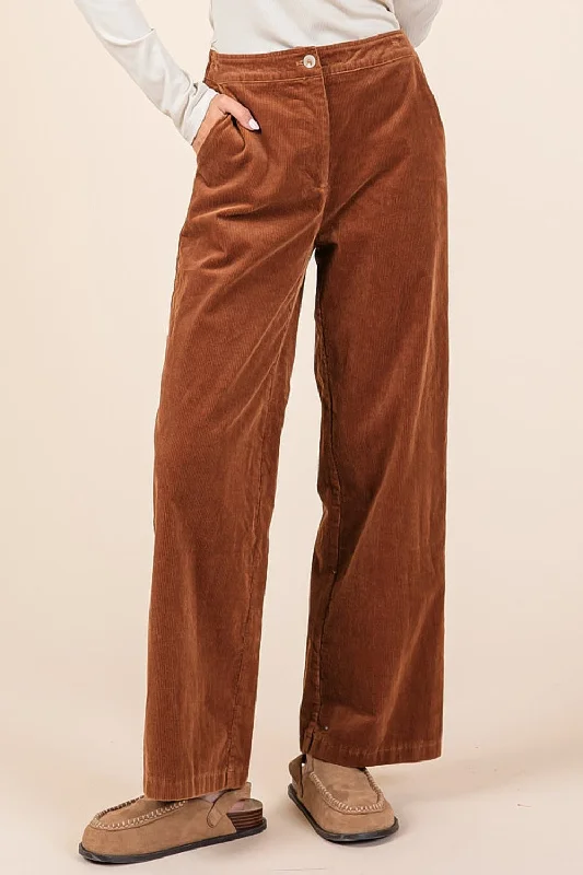 Palazzo Style Women's Printed Trousers in Bohemian PatternsMittoshop Corduroy Back Elastic Waist Pants Palazzo Style Women's Printed Trousers in Bohemian PatternsMittoshop Corduroy Back Elastic Waist Pants