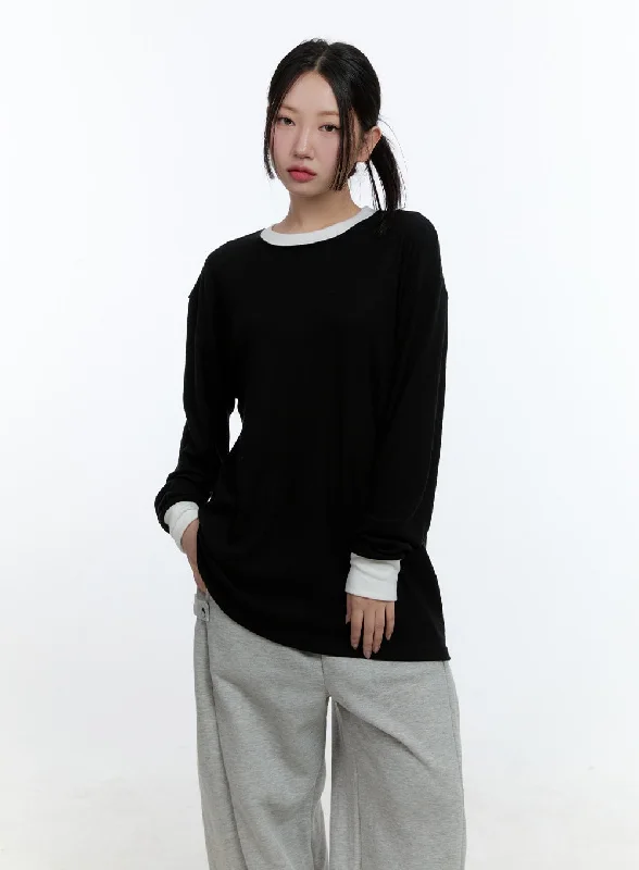 Thermal Women Long Sleeve Top for Extra Warmth in WinterOversized Long Sleeve Tee CD423 Thermal Women Long Sleeve Top for Extra Warmth in WinterOversized Long Sleeve Tee CD423