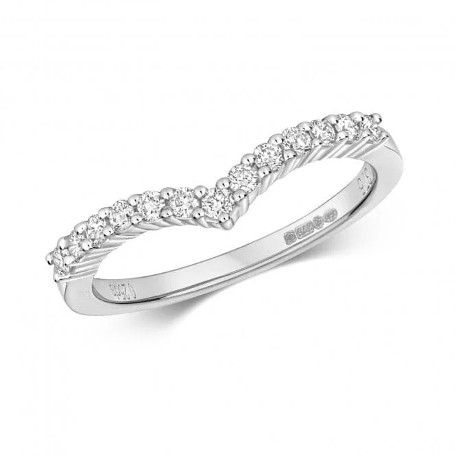 Geometric - Shaped Fashion Rings in Titanium with Iridescent InlaysDiamond Jewellery 9K White Gold Ring with 13 Diamonds RD143W