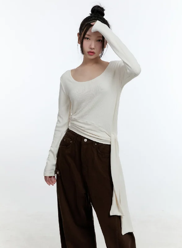 Lightweight Women Long Sleeve Top for Spring and AutumnSolid U Neck Long Sleeve Top CD420 Lightweight Women Long Sleeve Top for Spring and AutumnSolid U Neck Long Sleeve Top CD420