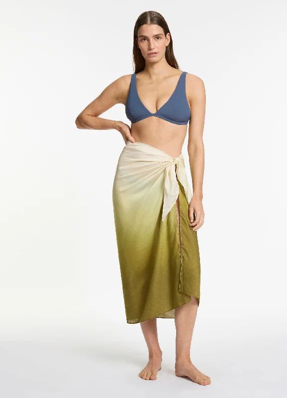 Anti - UV ray cover ups for outdoor summer activitiesAcacia Haze Sarong - Eucalyptus Anti - UV ray cover ups for outdoor summer activitiesAcacia Haze Sarong - Eucalyptus