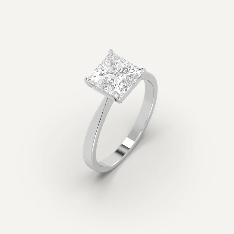 Men's Ruby Engagement Rings in Rose Gold with a Solitaire Design for a Romantic Gesture2 carat Princess Cut Diamond Ring