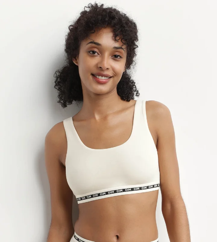 Sheer Mesh Women's Crop Top in White for a Sexy and Alluring Summer LookBrassière crop top Beige sans armature en modal polyamide Dim Icons Seamless Sheer Mesh Women's Crop Top in White for a Sexy and Alluring Summer LookBrassière crop top Beige sans armature en modal polyamide Dim Icons Seamless