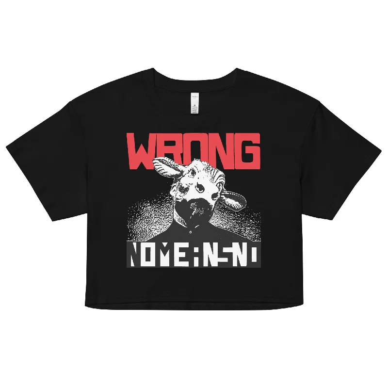Sheer Mesh Women's Crop Top in White for a Sexy and Alluring Summer LookNOMEANSNO “Wrong” Black Crop Top Sheer Mesh Women's Crop Top in White for a Sexy and Alluring Summer LookNOMEANSNO “Wrong” Black Crop Top
