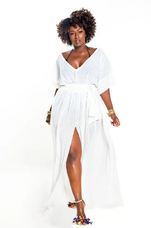 Romper - style cover ups for a trendy and functional beach optionWhite Textured Poolside Maxi Dress- JIBRI Romper - style cover ups for a trendy and functional beach optionWhite Textured Poolside Maxi Dress- JIBRI