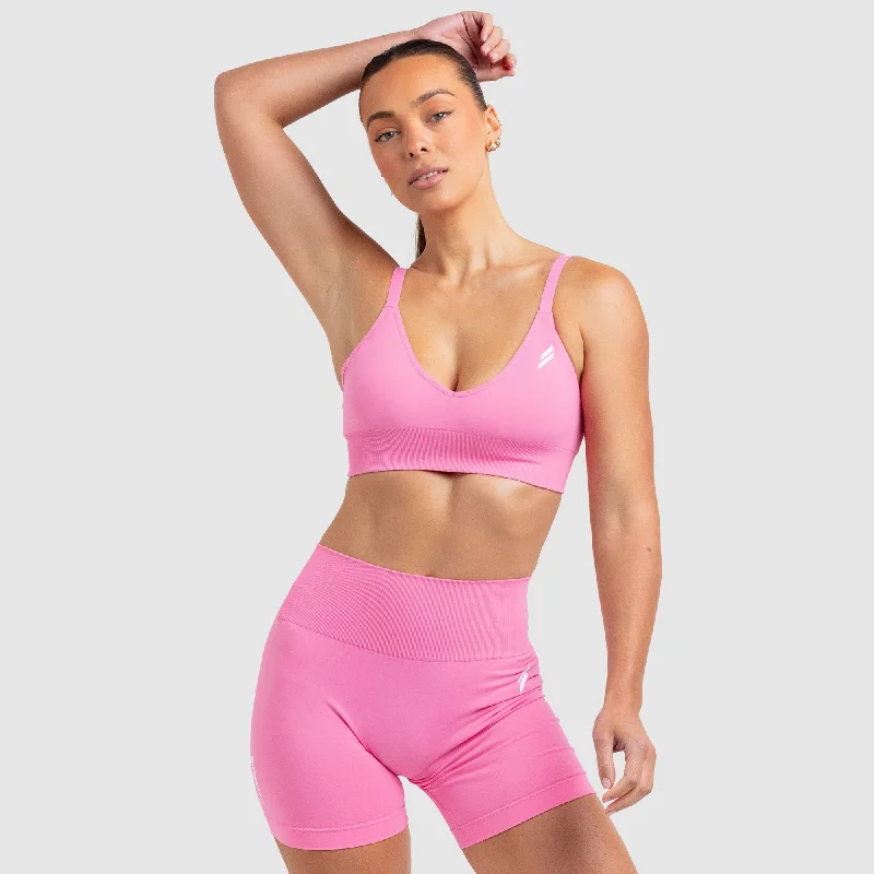 Sports - Style Women's Crop Top in Gray with Moisture - Wicking Fabric for WorkoutsScrunch 2 Seamless Crop - Bubblegum Pink Sports - Style Women's Crop Top in Gray with Moisture - Wicking Fabric for WorkoutsScrunch 2 Seamless Crop - Bubblegum Pink