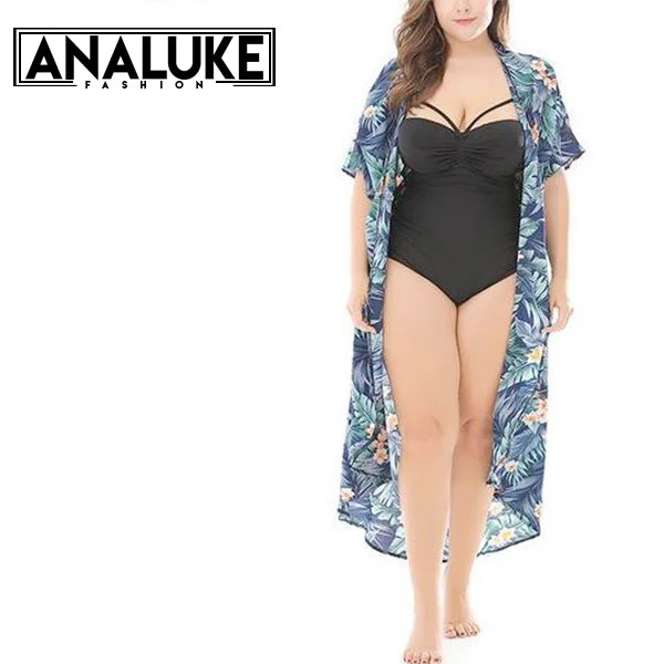 Maxi - length cover ups for a dramatic and elegant beach lookPlus Size Bohemian Floral Cardigan Maxi - length cover ups for a dramatic and elegant beach lookPlus Size Bohemian Floral Cardigan