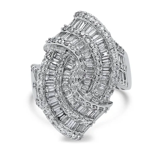 Princess - Cut Women's Diamond Rings in White Gold with a High - Clarity Diamond for a Modern Look3.00ct Diamond Cluster Ring in 14ct White Gold