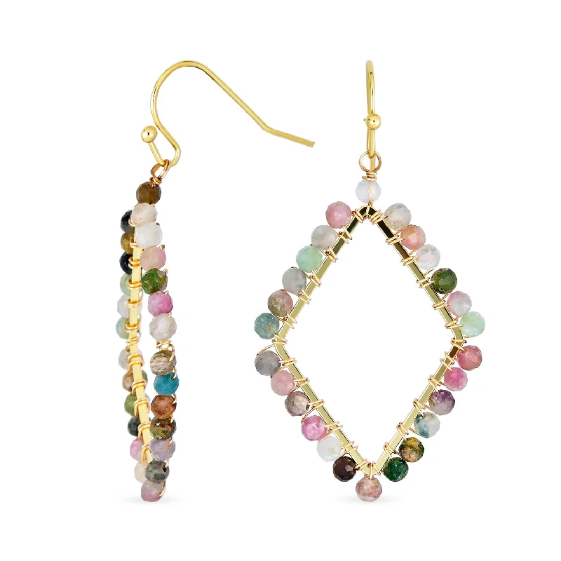 Lightweight drop earrings for all - day comfortBoho Geometric Dangle Gemstone Earrings Fluorite 18K Gold Plated Lightweight Lightweight drop earrings for all - day comfortBoho Geometric Dangle Gemstone Earrings Fluorite 18K Gold Plated Lightweight