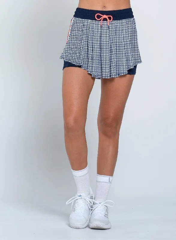 Skirts with hidden pockets High Waist Houndstooth Skirt 13.5"