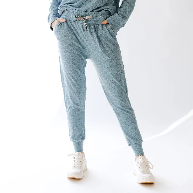 Linen blend skirts for breathability Travel Joggers, Sky