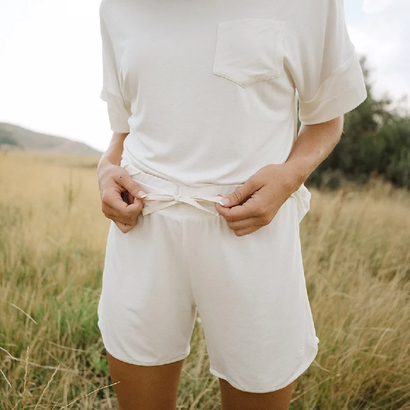Khaki skirts for a military look Serenity Shorts, Ivory
