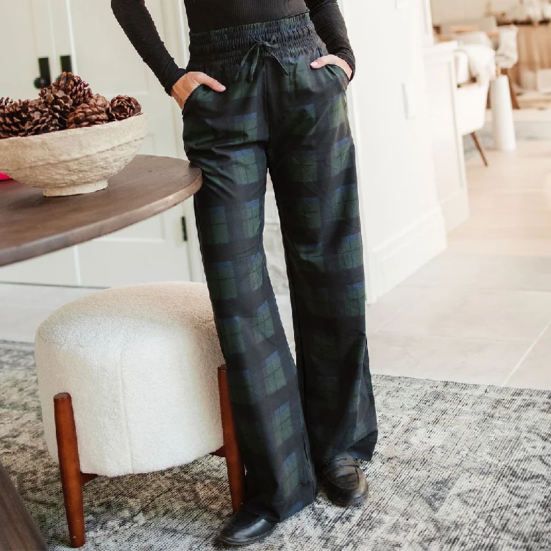 A - line cotton skirts for work Audrey Trouser, Mistletoe