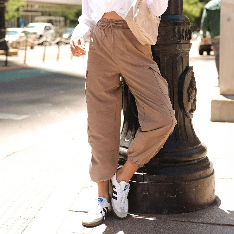 Jersey skirts for comfortable wear Jetsetter Cargo Joggers, Chestnut