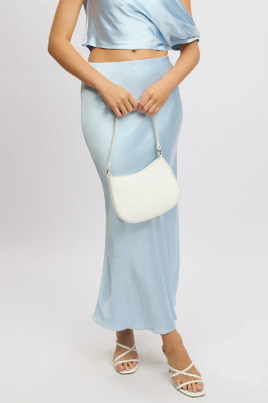 Sheer skirts for a sexy style Blue Slip Skirt Maxi High Rise Satin Crepe