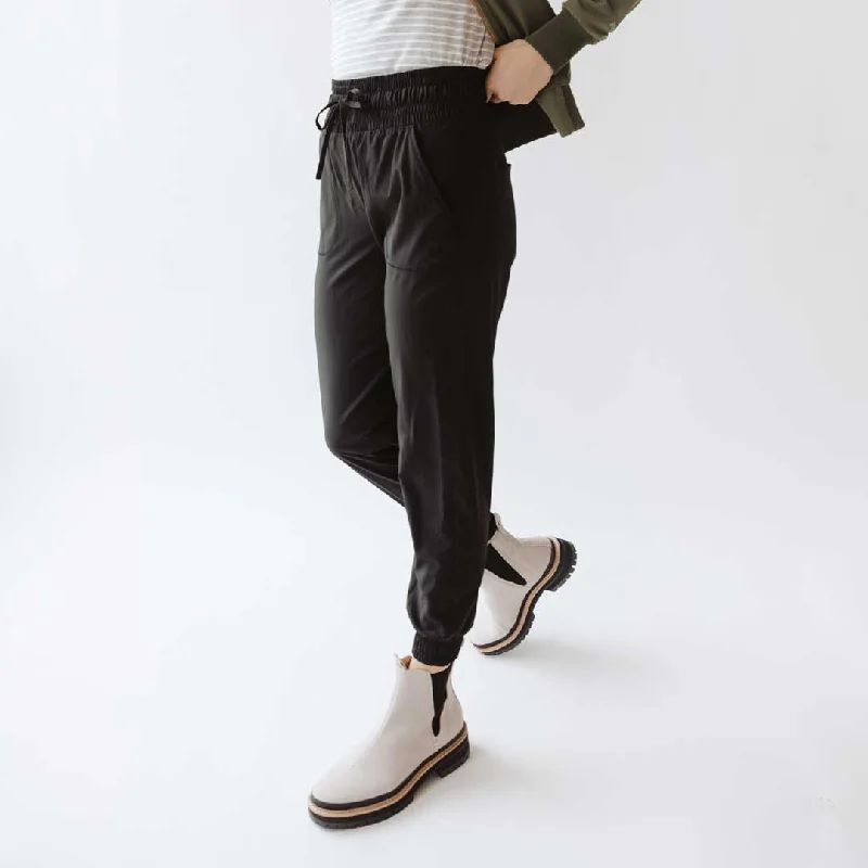 Long flowing maxi skirts for beach Destination Joggers, Black