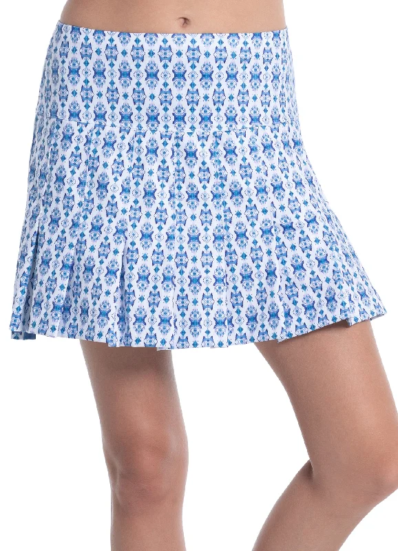 Printed organza skirts for a special occasion Aruba Pleated Skort-short