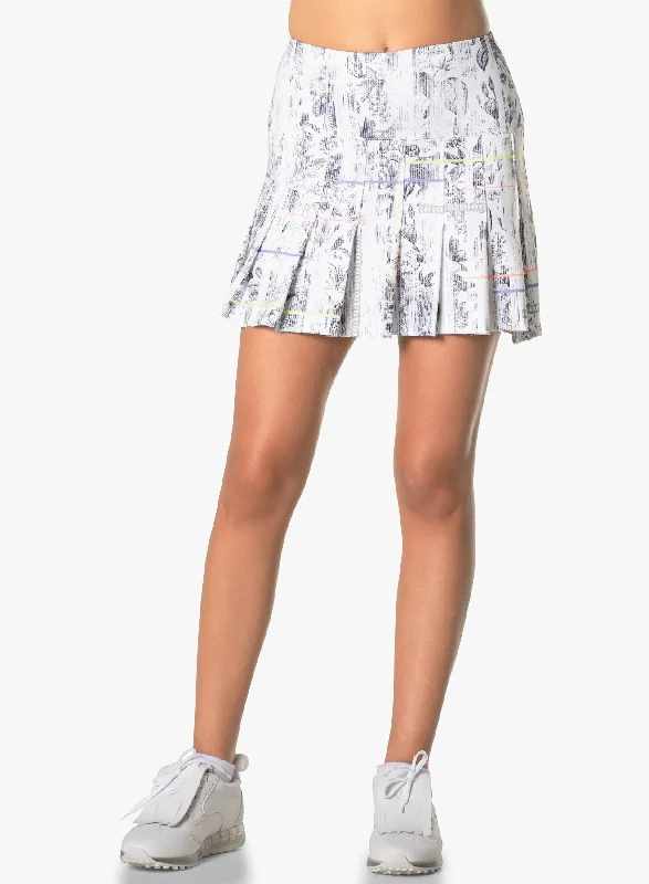 Skirts for a fashion show Electric Toile Pleated Skort-short