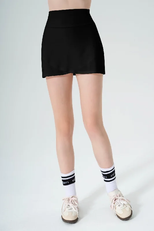 Skirts with a side zipper Racquet Crossover Skirt - Black