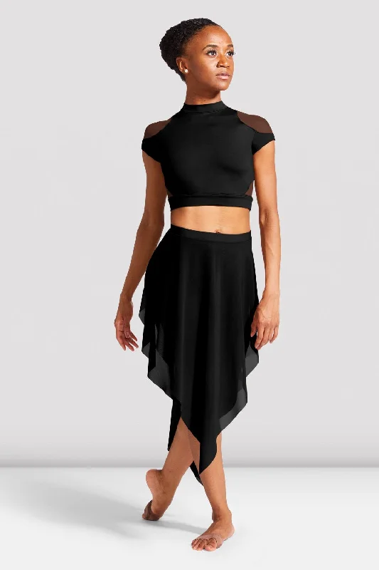 Button - down skirts for a classic style Ladies Mireya Asymmetric Skirt