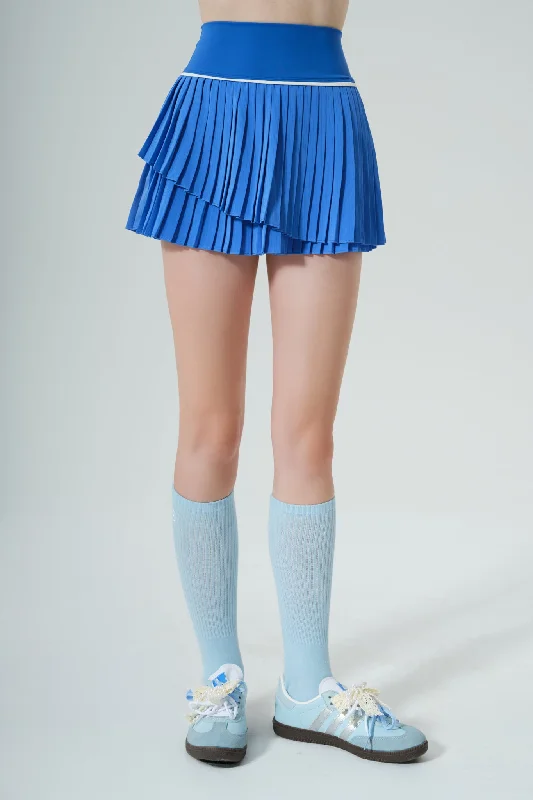 Skirts for outdoor activities Pleated A Line Skirt - Ultramarine
