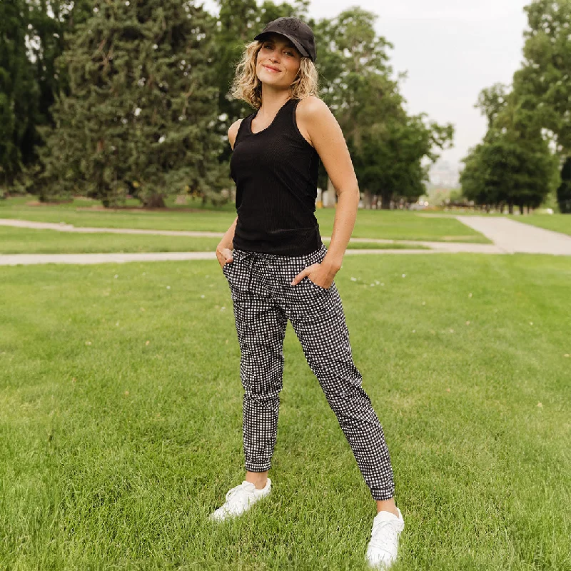 Skirts with a metallic finish Black Check Jetsetters