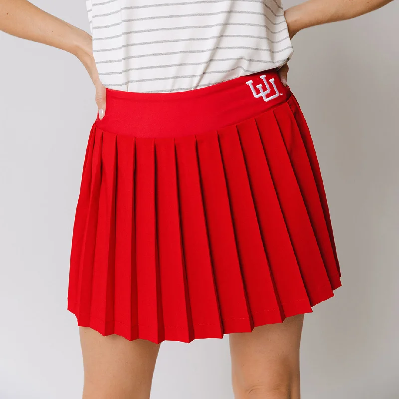 Sheer skirts for a sexy style Utah Tie Breaker Tennis Skirt, Crimson