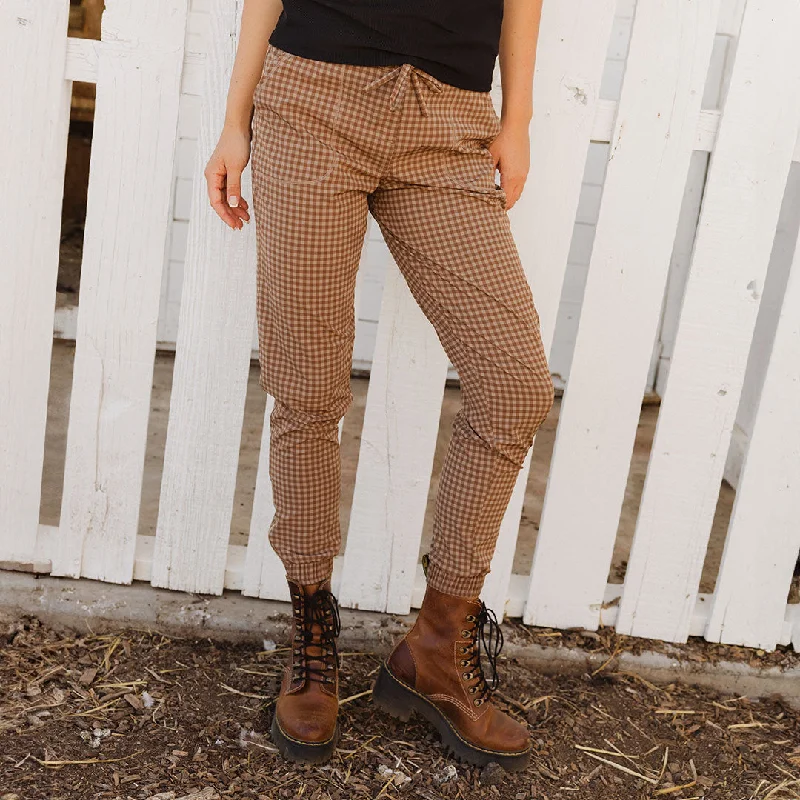Pleated school skirts for girls Cinnamon Check Jetsetters