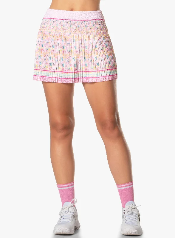 Skirts with belt loops Long Rose Smocked Skirt
