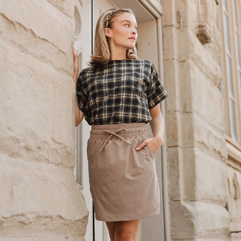 Midi skirts with pockets Cher Skirt, Chestnut
